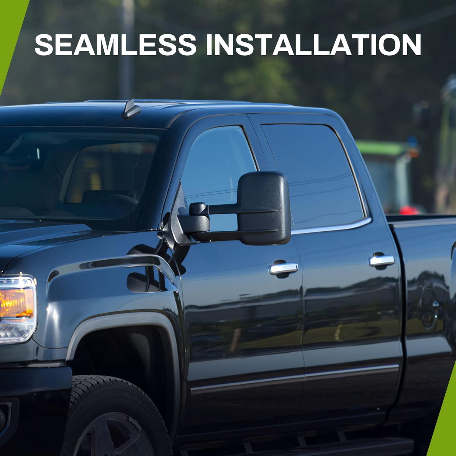 OEDRO Manual Telescoping Towing Mirrors Compatible with 1999-2006 Chevy Silverado 1500 2500HD 3500HD