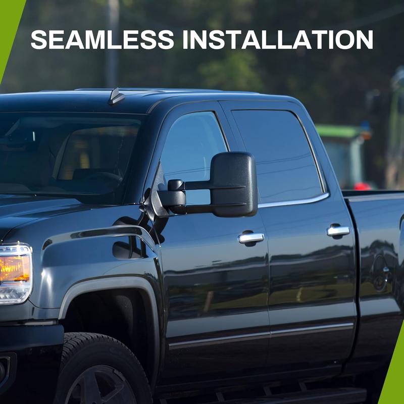 OEDRO Manual Telescoping Towing Mirrors Compatible with 1999-2006 Chevy Silverado 1500 2500HD 3500HD