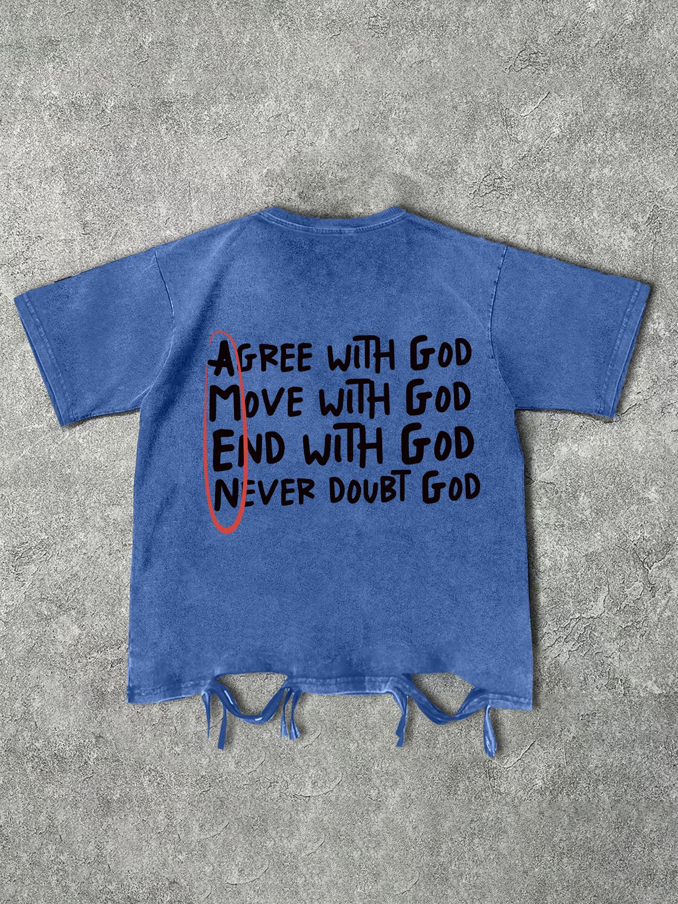 Unisex Men's Letter Print Short Sleeve Graphic Tee, Vintage Trendy Casual Double-sided Printed T-shirt for Daily Wear, Menswear for All Seasons, Top