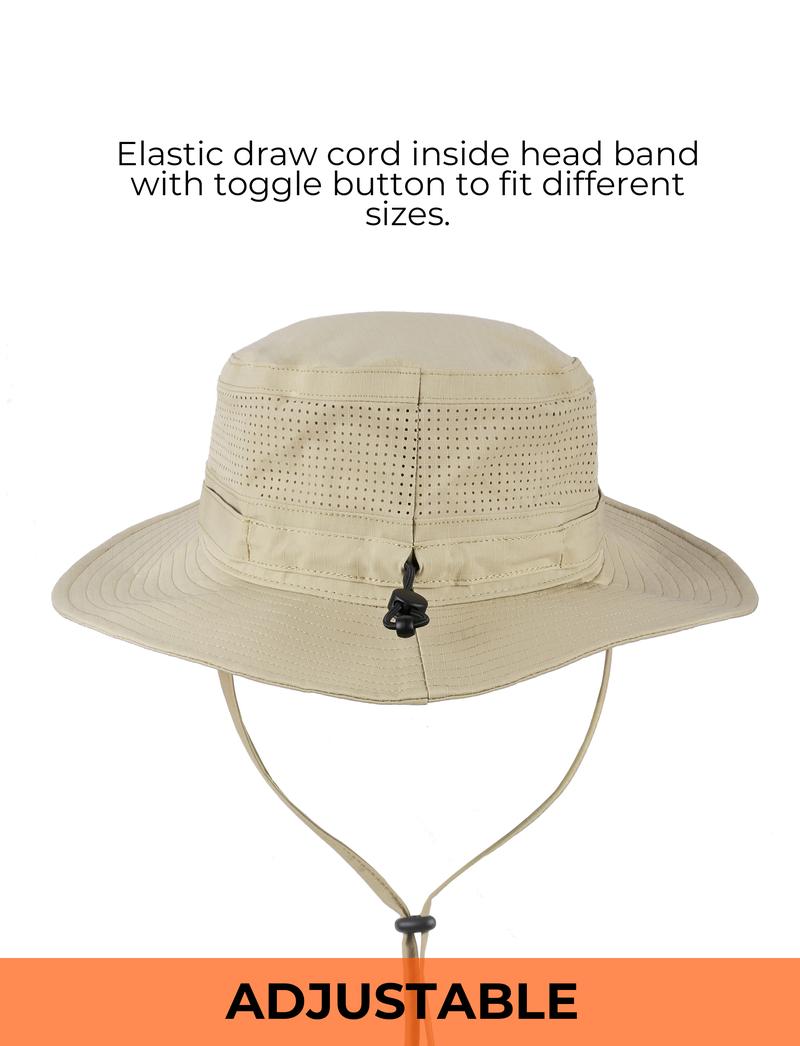 【RODEEL】RIIIPO Sun Boonie Hat UPF 50+ UV Protection with Adjustable Secure Strap Moisture Wicking Bucket Hat Lightweight Breathable Foldable Hat for Outdoor Sports Fishing Hiking Boating Camping Construction Landscaping Gardening, Holiday Gift