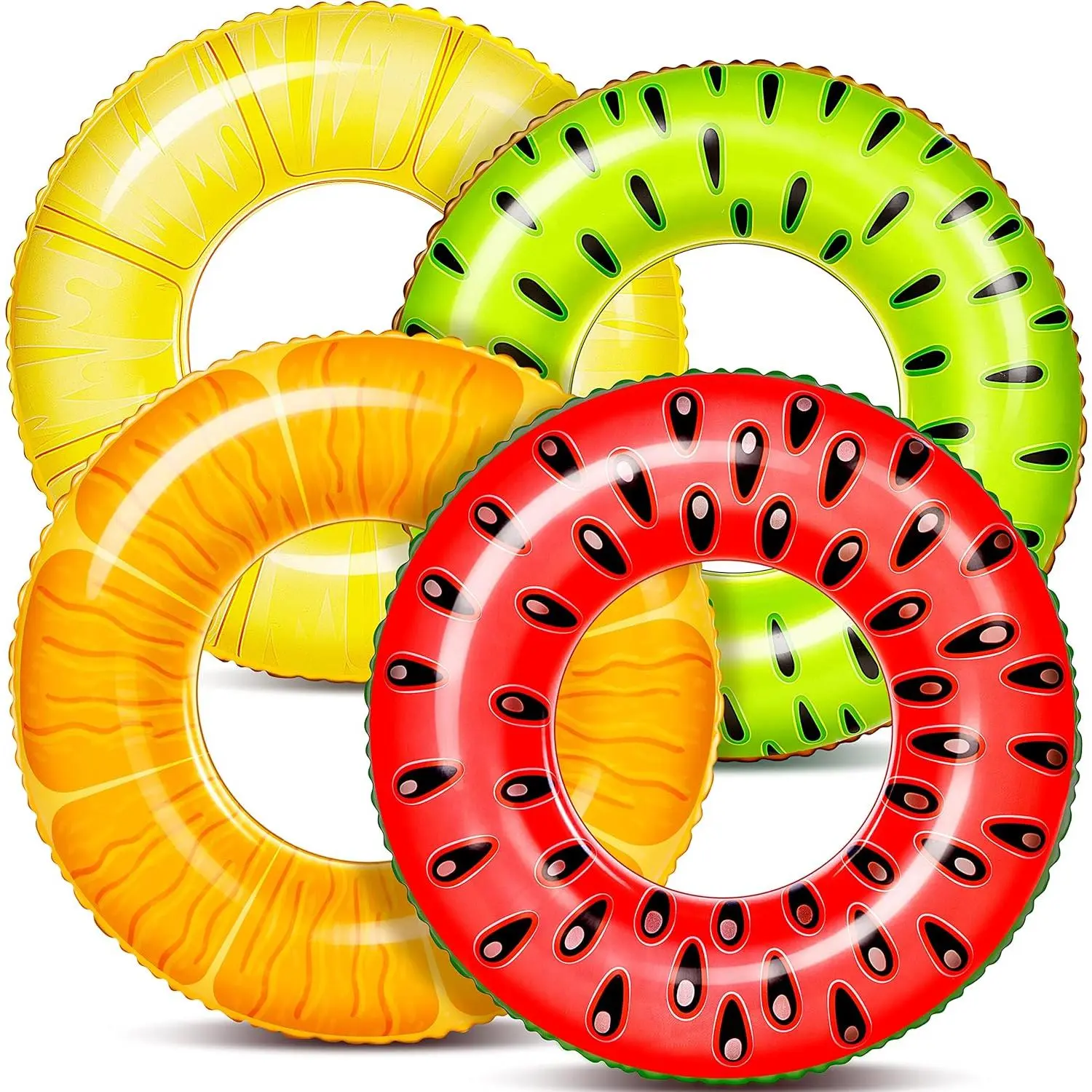 4-Pack Inflatable Duck Floats - Portable Swim Tubes & Rings for Kids, Pool Parties, Beach & Water Sports Fun