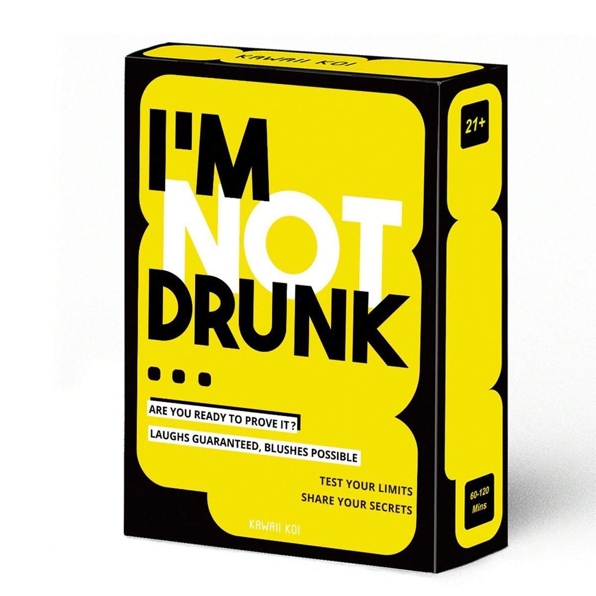 I'M NOT DRUNK – 21+ Hilarious Adult Drinking Game Cards | Bold Challenges & Secret Sharing for Game Nights, Bachelorette Parties & Pre-Game Fun | 55 Cards for 2-8 Players