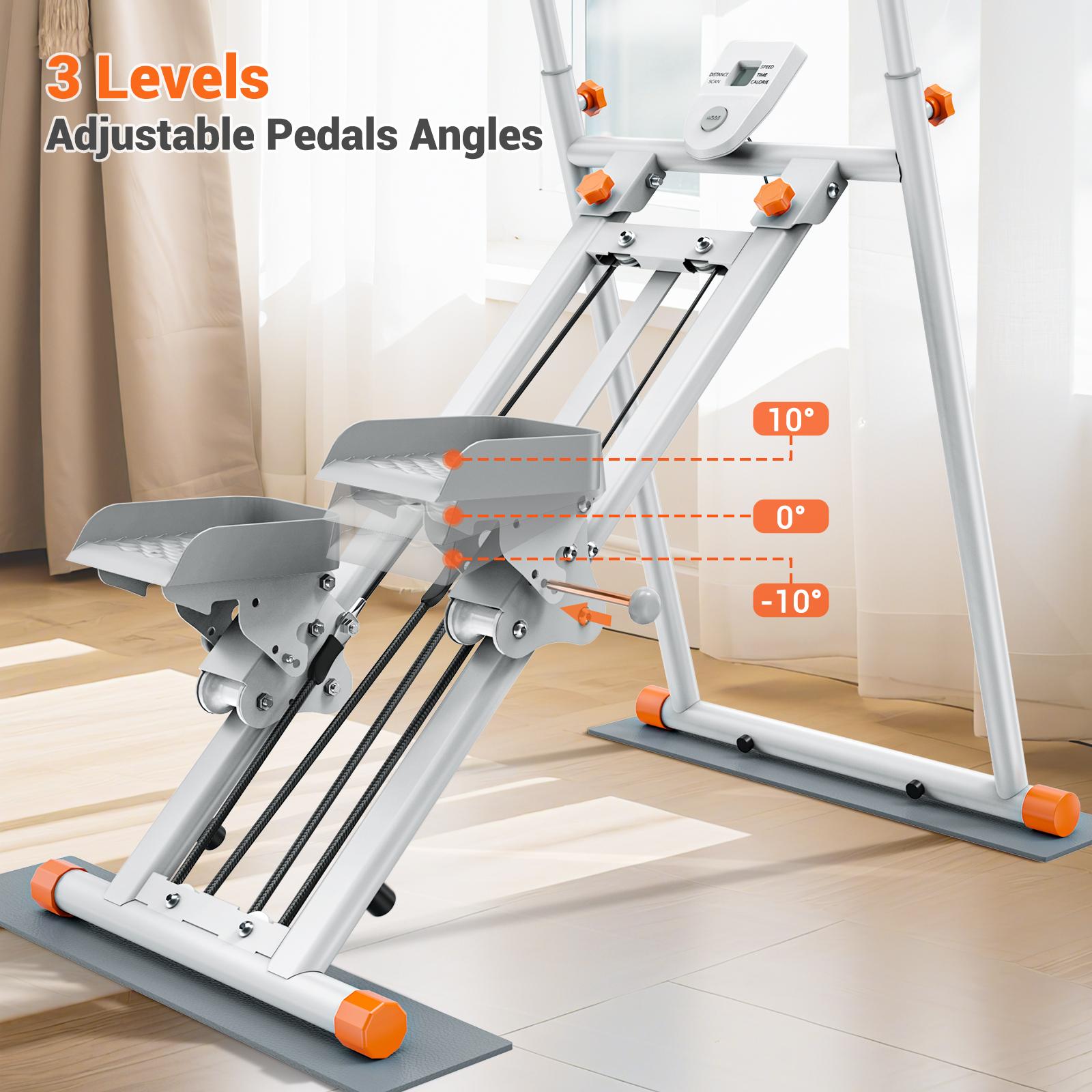 Bearbro Stair Stepper for Home Gym Exercise, New Version Vertical Climber Machine for Full-Body Workout, Compact Folding Cardio Exercise Climber , Adjustable Handlebar & Pedals，TikTokshopBlackFriday