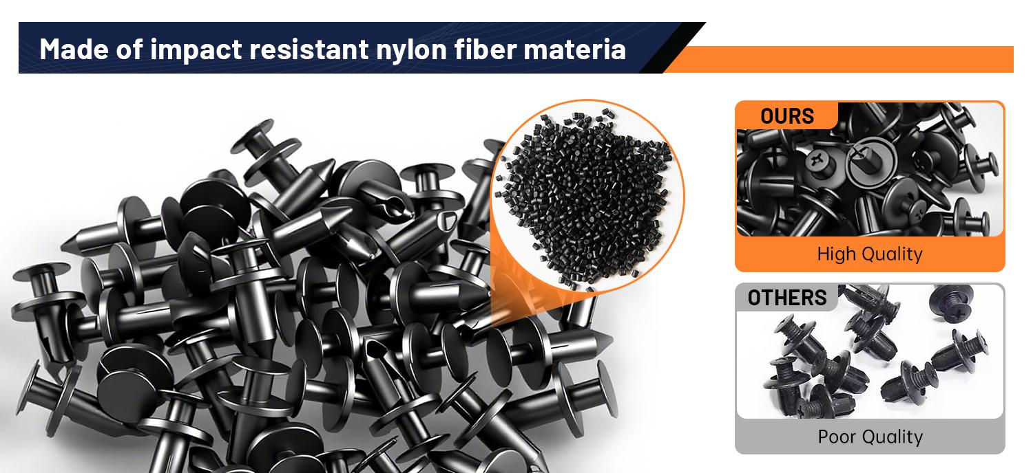 725&100PCS Car Clip Retainer Clips Rivets Fasteners Kit with 1 Fastener Removers Door Trim Panel Clips Fender Clips & Rivet Remover Push Pin Set Vehicle Detailing Interior Decor