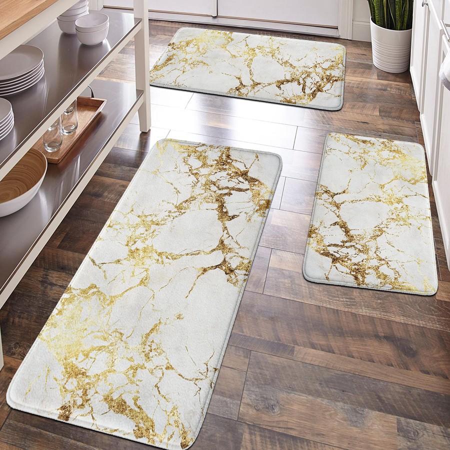 [Popular Choice]1 piece, bathroom decoration, bathroom floor mat, bathroom anti-slip mat, kitchen floor mat, bathroom set, home decoration, marble floor mat, luxurious and simple theme decoration.