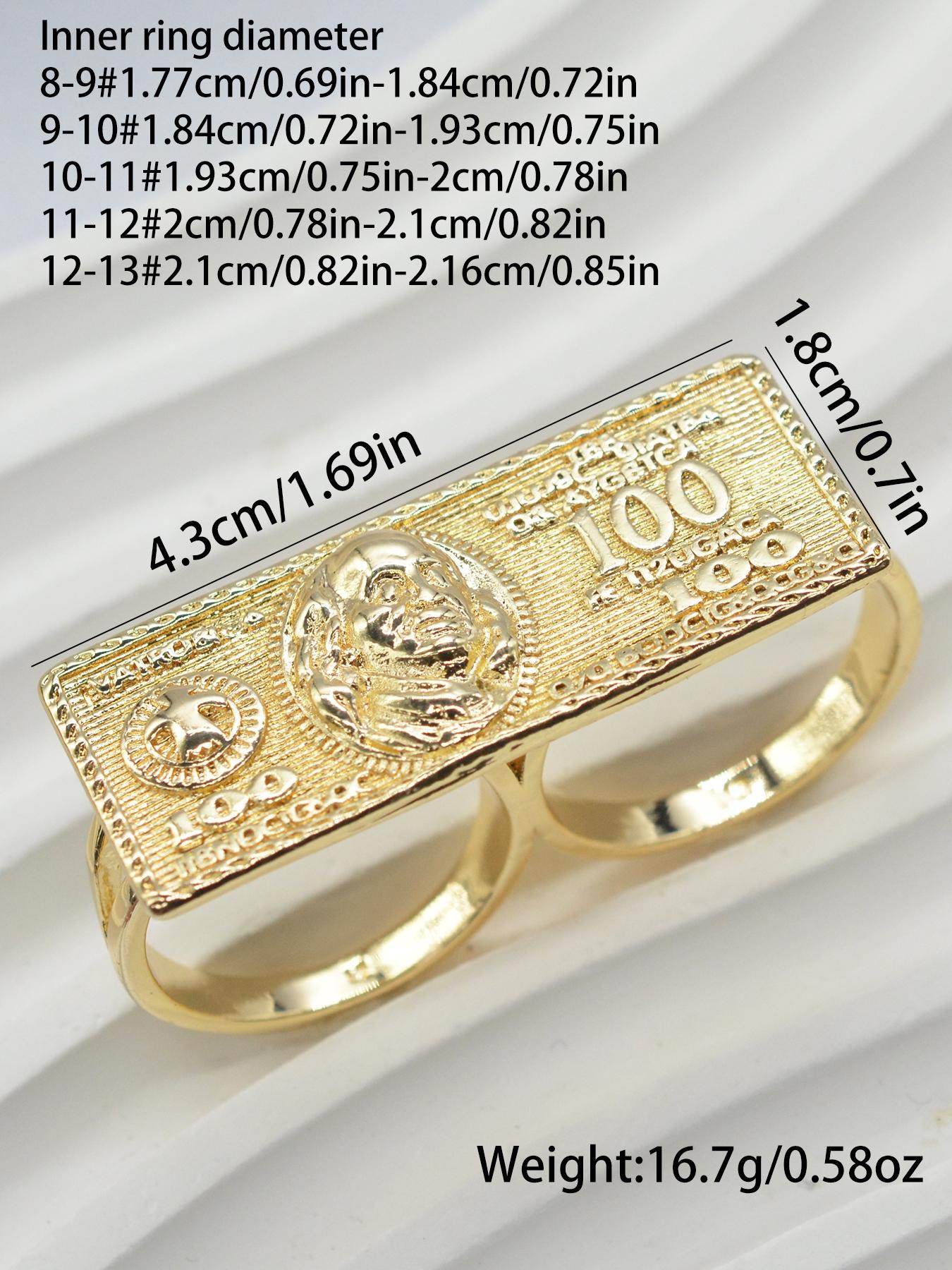 Men's Fashionable Engraved Vintage Embossed Ring, Perfect Party Jewelry Gift for Halloween Christmas Valentine's Day Birthdays