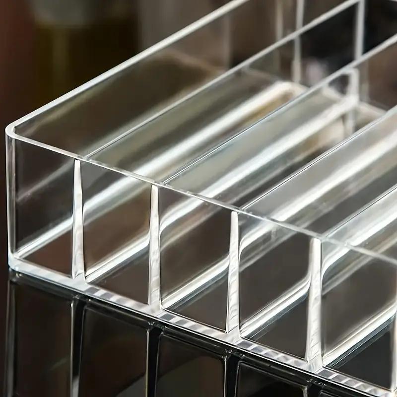 8-Cell Transparent Plastic Cosmetic Storage Box, Lipstick and Eye Shadow Rack, Bathroom Necessities Cosmetics Storage Tray