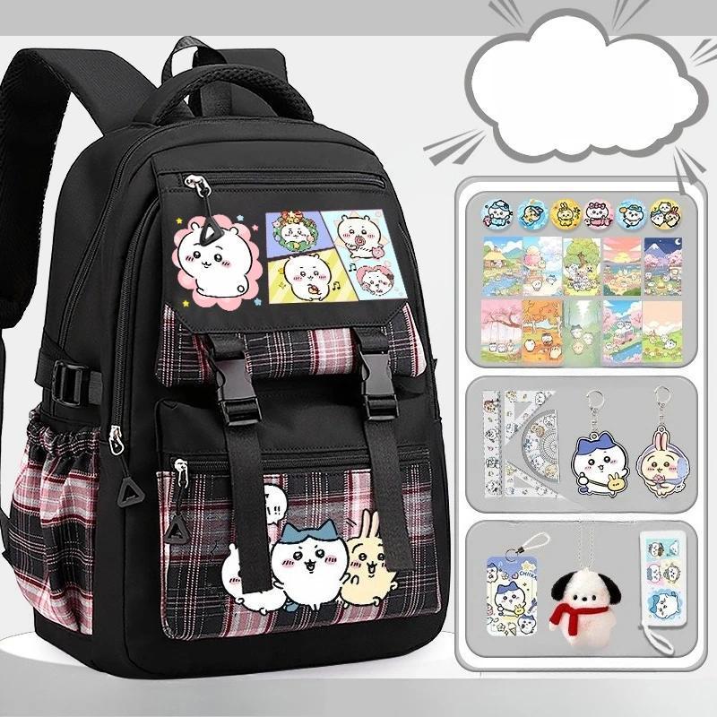 Anime Cartoon Kawaii Chiikawa Primary School Students Schoolbag Grades 3 To 9 Shoulders Large Capacity Good Looks Easy To Store