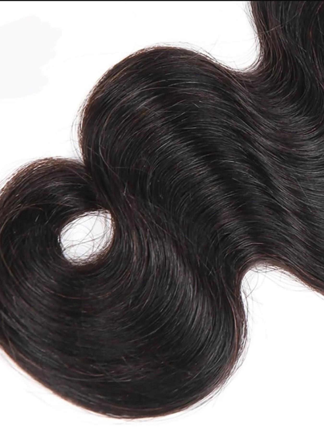 1PC 4A-NBW Natural Black Body Wave Human Hair Bundle, Brazilian Hair Weave