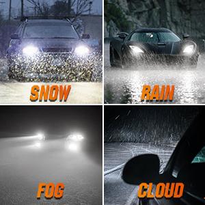 Nilight D4S 35W 6000K Diamond White HID Headlight Bulbs Super Bright Waterproof Beam Pattern Lighting Kit