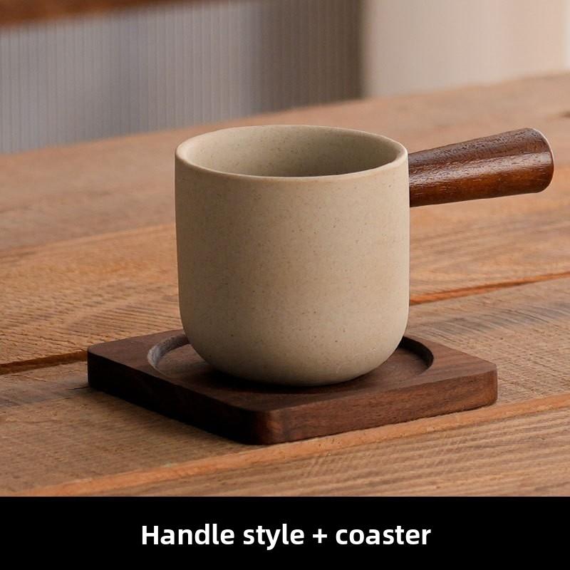 Japanese Style Ceramic Coffee Cup, Handmade Clay Espresso Mug, Large Tea Bowl, Personalized Home Use, Unique Design