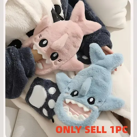 Cute Cartoon Plush Hot Water Bottle Heat Compress, 1 Count Portable Lightweight Soft Hot Water Bag, Winter Comfortable Hand Warmer for Home Office School, Convenient Warmth