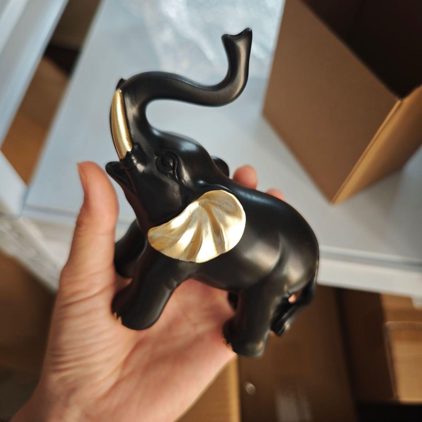 Resin Elephant Decorative Statue, Multi-Functional Home & Office Decoration, Perfect for Bookshelf, Living Room, Entryway, Home Décor Sculpture