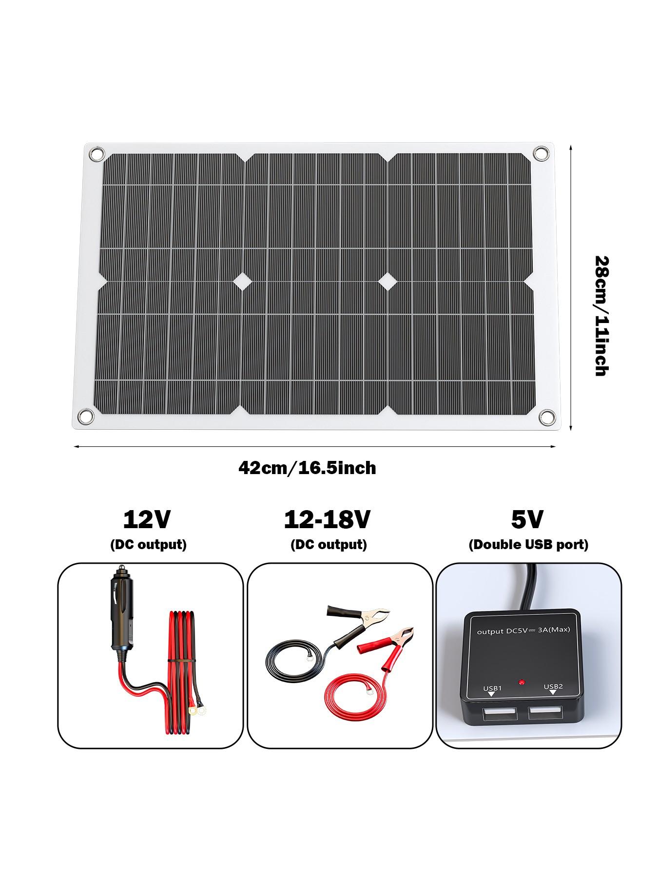 20w Solar Power Generation System Kit with 100a Controller, 110v/220v Inverter for Complete Off-Grid Living