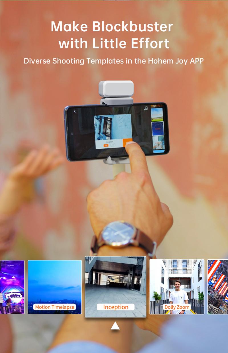 Hohem iSteady XE Kit Gimbal Stabilizer for Smartphone, 3-Axis Gimbal for iPhone 17 series & Android with Magnetic Adjustable Fill Light, Portable & Foldable Stabilizer for Video Recording