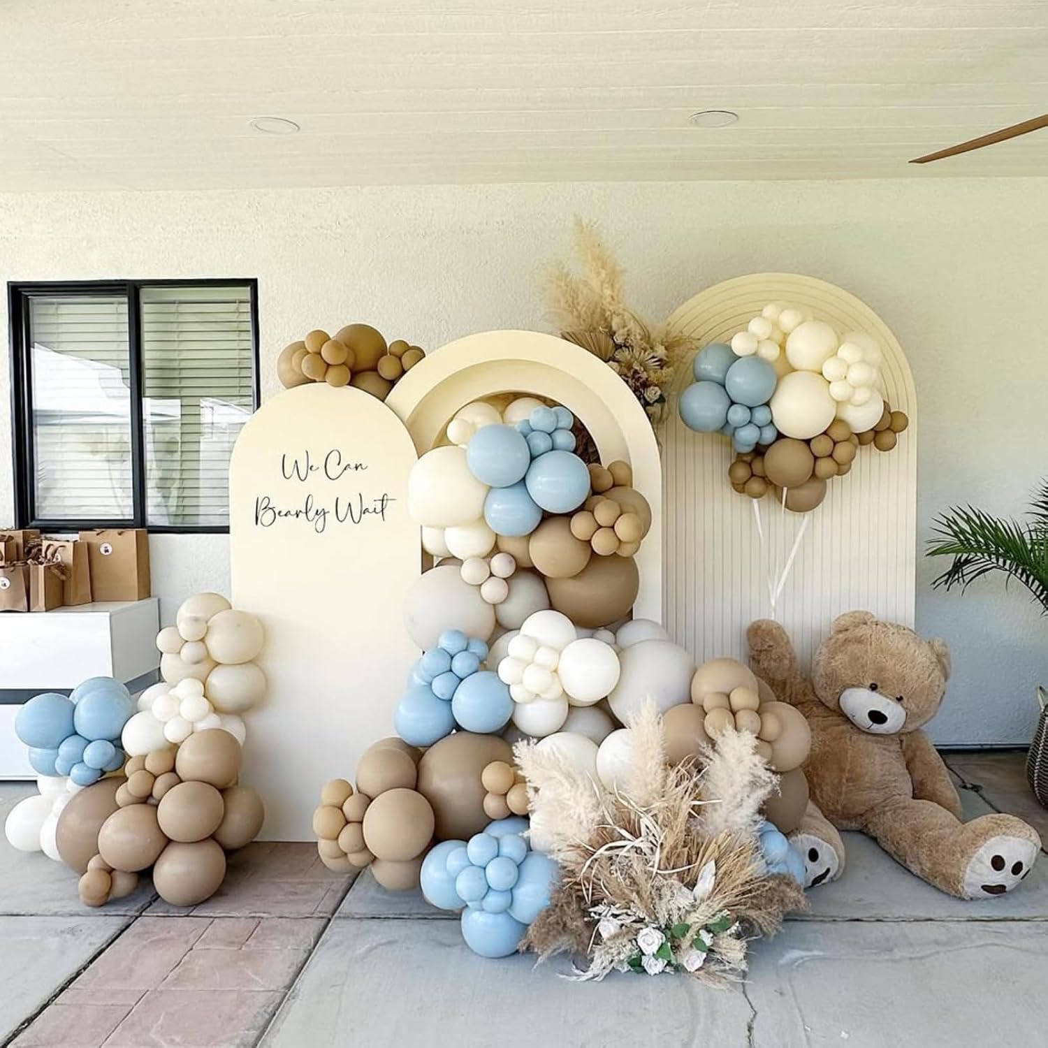 Double Stuffed Dusty Blue Brown Balloon Arch Kit, Neutral Balloon Garland Pastel Blue Dark Brown White Sand Beige Tan Latex Balloons for Boys Shower Teddy Birthday Party Decorations Double Stuffed Dusty Blue Brown Balloon Arch Kit, Neutral Balloon Garland Pastel Blue Dark Brown White Sand Beige Tan Latex Balloons for Boys Shower Teddy Birthday Party Decorations