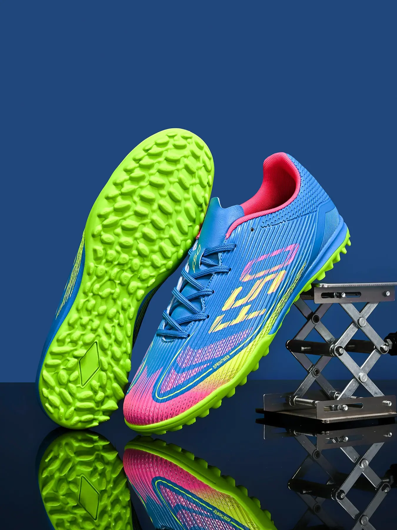 Breathable Men's Football Shoes, TF Studs, Outdoor Sports, Durable Anti-Slip, Ankle Protection, Rubber Sole, All Seasons, Multiple Colors