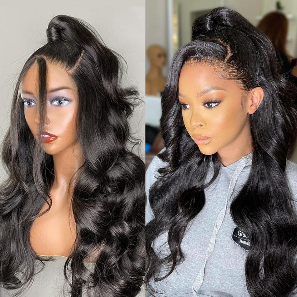 Tuneful HD Transparent 13x6 Lace Front Human Hair Wigs Raw Indian Body Wave Pre Plucked Human Hair HD Lace Frontal Wigs