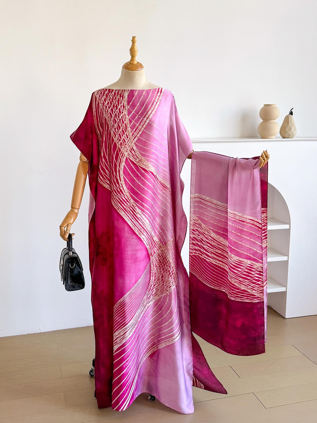 Women's Leopard Print Long Sleeve Kimono & Bandana Set, Casual Open Front Outerwear & Square Scarf Set for Beach Vacation, Ladies Clothes Accessories for All Seasons