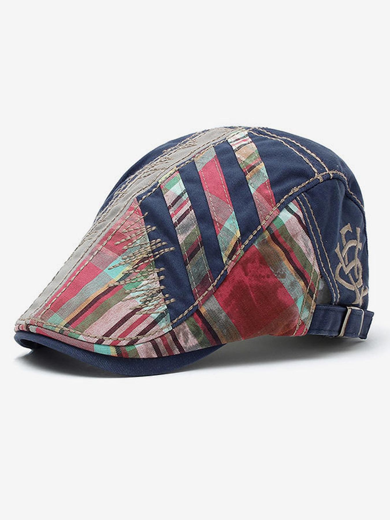 Newsboy Cap for Men Beret Hat Casual Buckle Adjustable Cabbie Gatsby Hats Driving Flat Caps