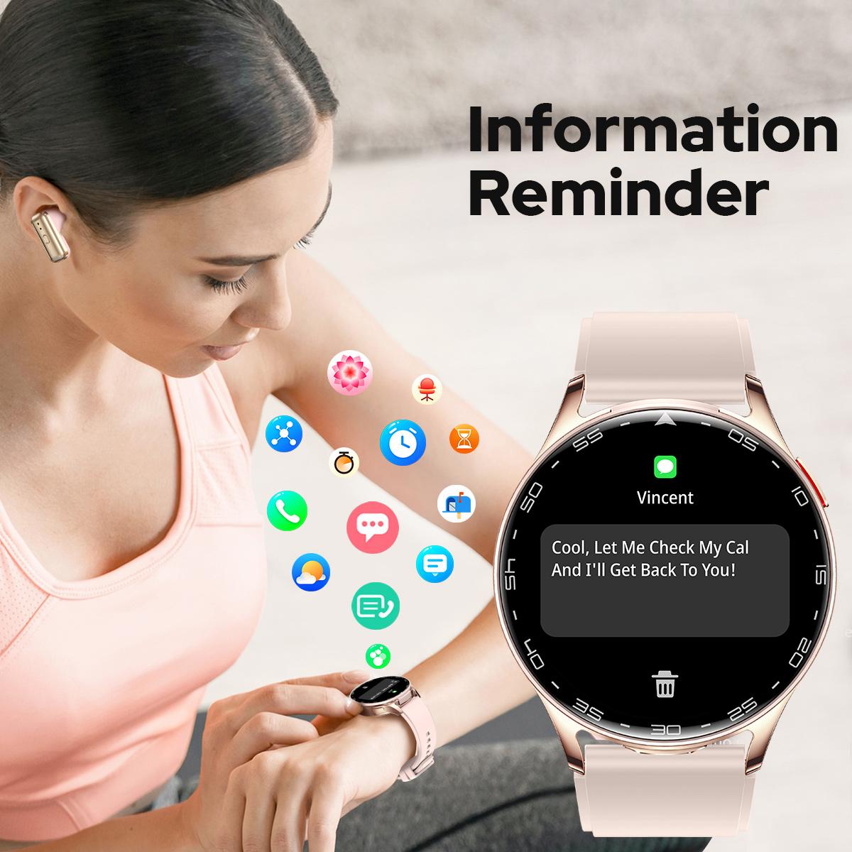 Smart Watch for Women & Men, Built-In Headphones, 1.39" Full Touch Wireless Calls, Fitness Tracker with 100+ Sports Modes, Sleek Smartwatch, Smart Watch for Android Phones
