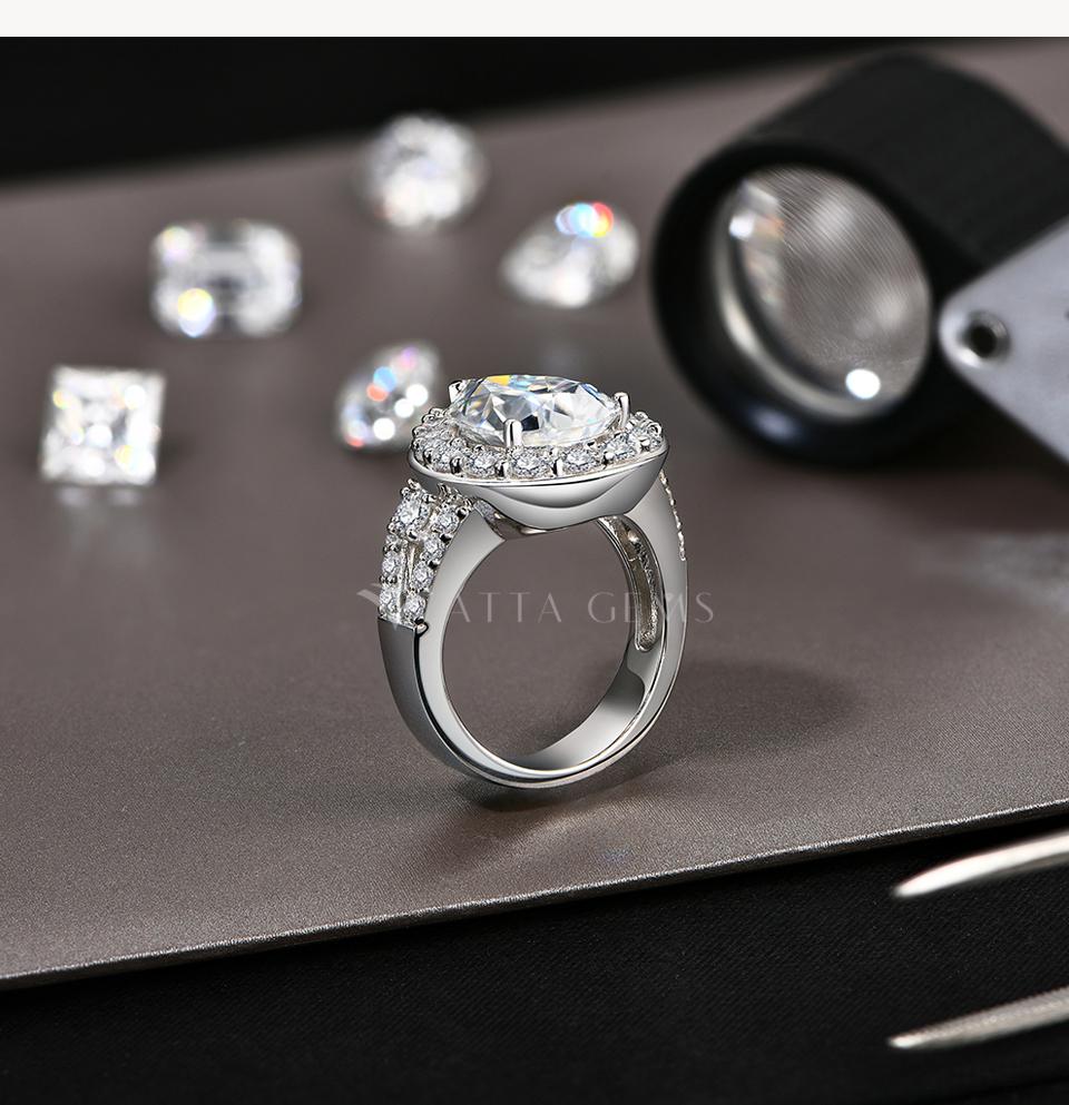 14*10mm Gorgeous Pear Cut D Color VVS1 Synthetic Moissanite Ring for Women Wedding Band Anniversary Gift R186