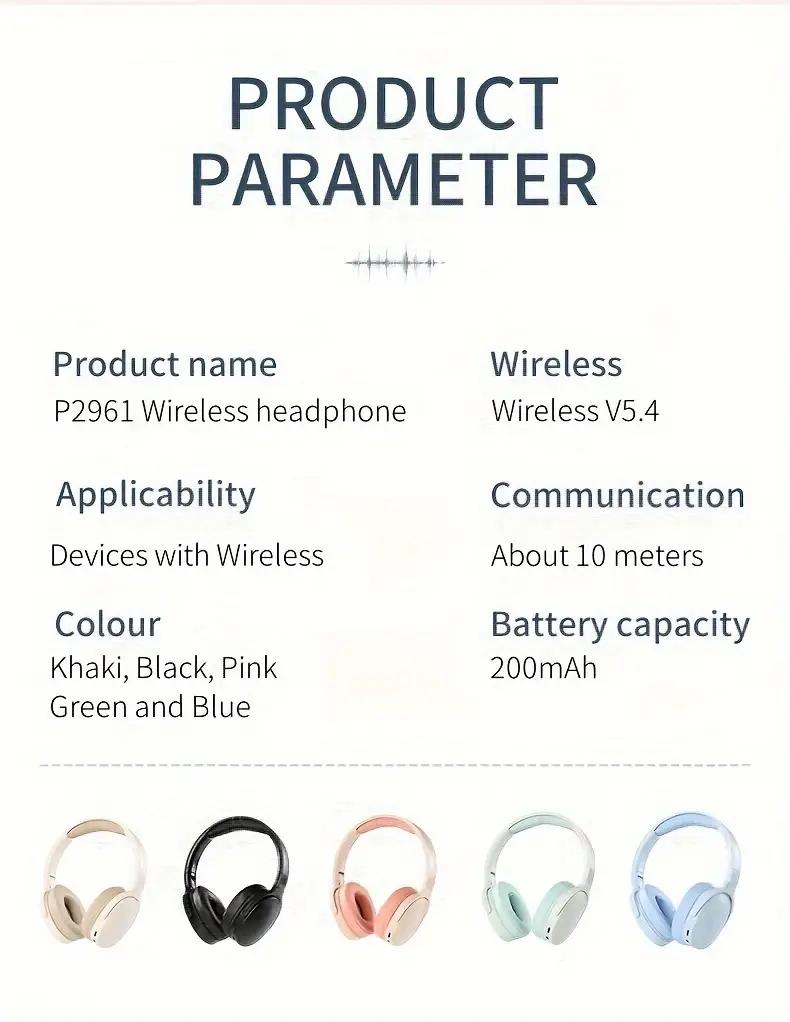 Wireless Headphones -,Sleek Black Headset ,Long Distance Connection Headset,Comfortable & Foldable Gaming Headset, Tws Bluetooth Noise,Canceling for Calls, Type-C Charging, Ideal for Travel & Home, Stereo Phones ,Design Plastic Construction  Earbuds