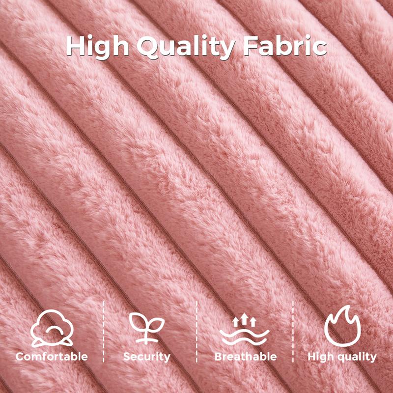 MAXYOYO Large Bean Bag Chair - Boneless Couch Convertible to Floor Sofa with Pillows & Armrests, Plush Sofa Couch for Bedroom & Living Room, Pink