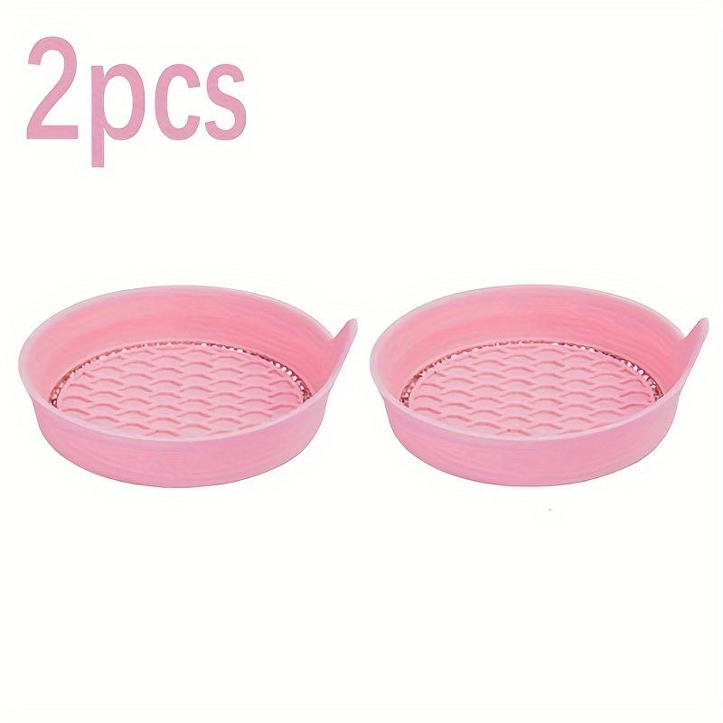 2 Counts Non-Slip Water Cup Pads, Car Coasters with Rhinestone Bling Decoration, Anti-Skid 8 cm Rubber Cup Mat, Car Interior Accessory