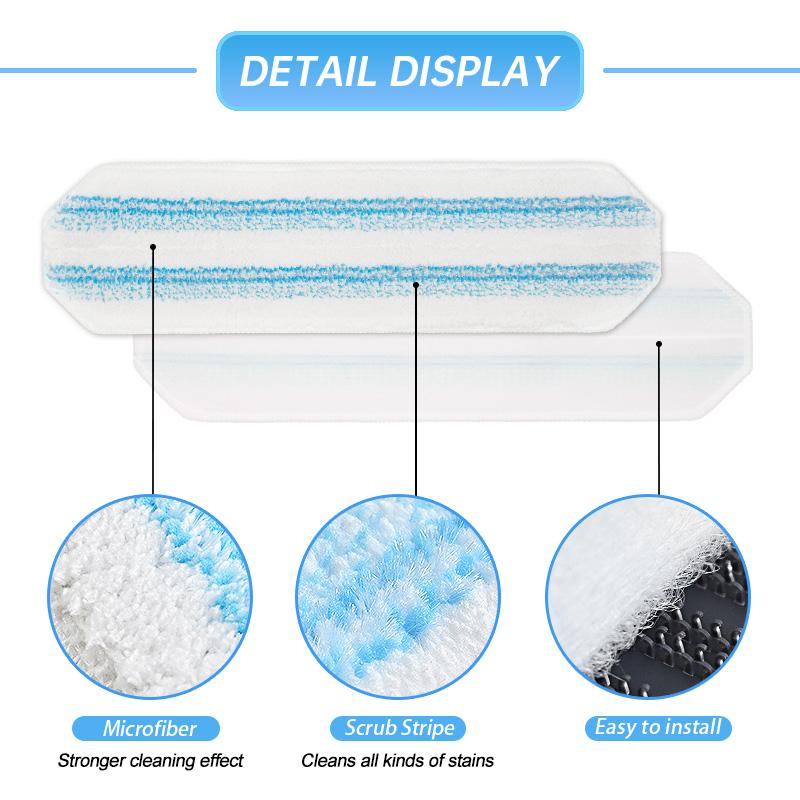 2/4 Pcs Vileda Flat Mop Replacement Pad, Fits Vileda H2pro Mop Head, High-Efficiency Cleaning, Reusable Washable, Kitchen Bathroom Accessories