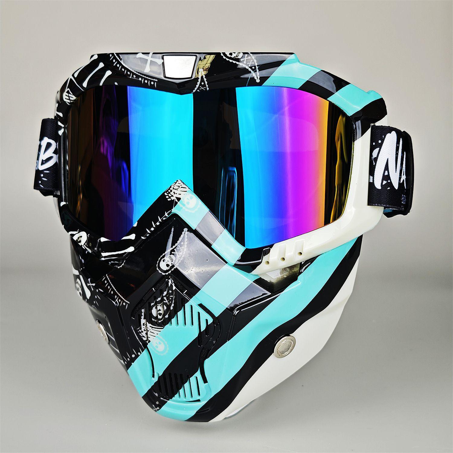 1pc Nafeib Ski Goggles, Outdoor Cycling Mask, Tpu Sports Motorcycle Windproof Protective Eyewear, Adjustable Nose Pad, Headband Included