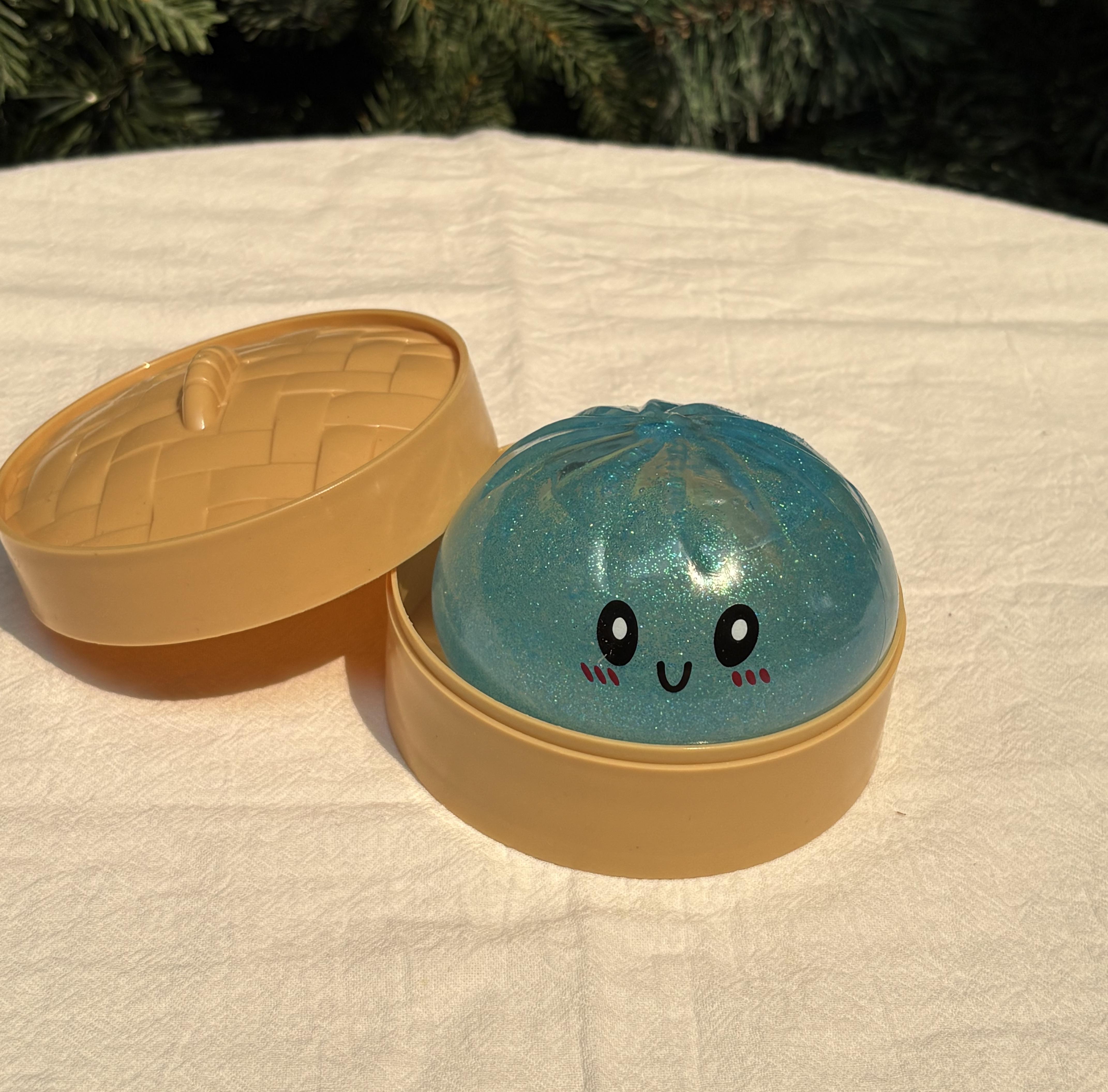 Squishy Dumpling Stress Balls for Adults, Dumpling Squishy Toys for Kids, Dumpling Fidget Sensory Toy,3.15 inches in Diameter Squeeze Dough Ball Stress Relief Toy, Stretchy Stress Ball Squish Toys