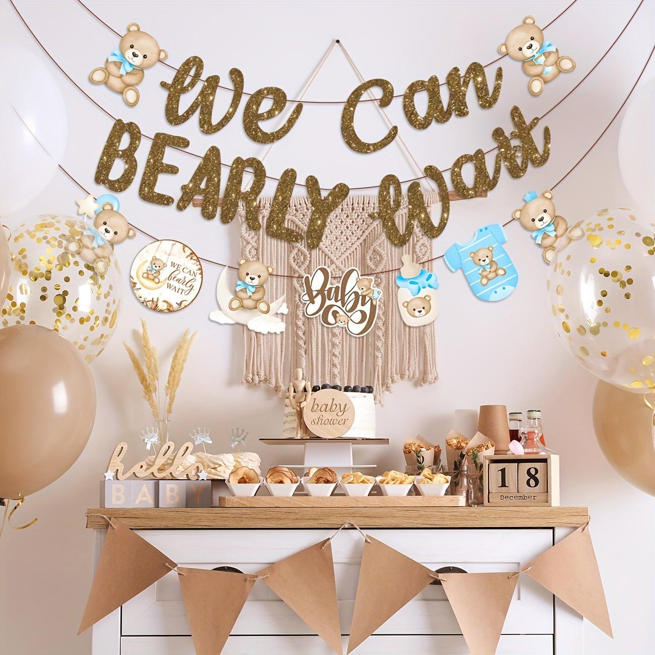 We Can Bearly Wait Banners, Bear Babyshower Banner, Teddy Bear Baby Shower Decorations, Bear Birthday Party Supplies