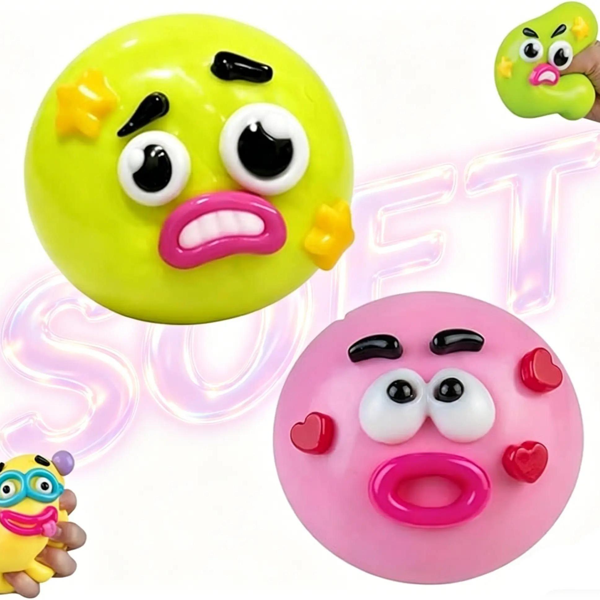 LDSK Smushers Squishy - Curiosities Smushers Dog Face Swap Squishy Soft Moldable Cute Slow Rise Relaxing Sensory Fidget Relief Anxiety Stress Fun with Interchangeable Faces for Tactile Play Fun