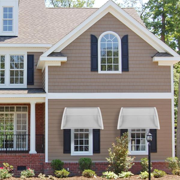 Window Awning Door Canopy Exterior, 40" x 32" Awnings for Doors Polycarbonate Cover Patio Door Awning Rain Snow Sunlight Protection Hollow Sheet