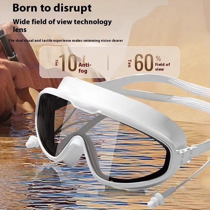 Hot Selling Large Frame Waterproof Anti Fog HD Swimming Goggles for Men Women Youth Swim Equipment Set Comfort Fit UV Protection Durable Eyewear