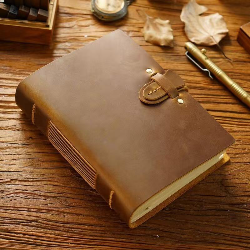 Premium Vintage Leather Journal Notebook, Handmade Craftsmanship, Retro Letter Diary Style, Storytelling Design, Perfect for Writing