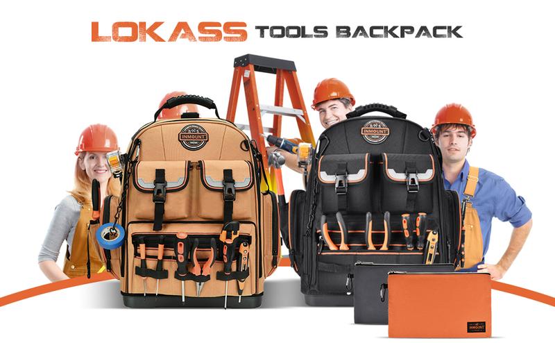 Tool Backpack with 2 Small Tool Bags - LOKASS Tool Backpack Heavy Duty Tool Organizer, Water-resistant HAVC Tool Backpack Electrician Tool Box with Molded Base Tool Backpack with 2 Small Tool Bags - LOKASS Tool Backpack Heavy Duty Tool Organizer, Water-resistant HAVC Tool Backpack Electrician Tool Box with Molded Base