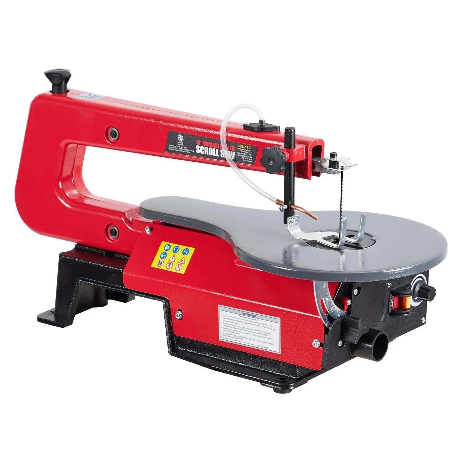 GARVEE 16-Inch Variable Speed Scroll Saw with Extra-Large Adjustable Tilting Table – Ideal for Woodworking Projects and Precision Cuts