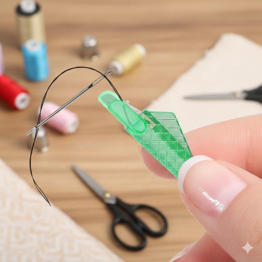 Easy Threading Tool for Sewing Machine: Quick Threader, Anti-Slip Needle Guide for DIY Crafts, Embroidery & Sewing Precision Kit, Elderly-Friendly Hand Sewing Aid, Home Sewing Accessories Set