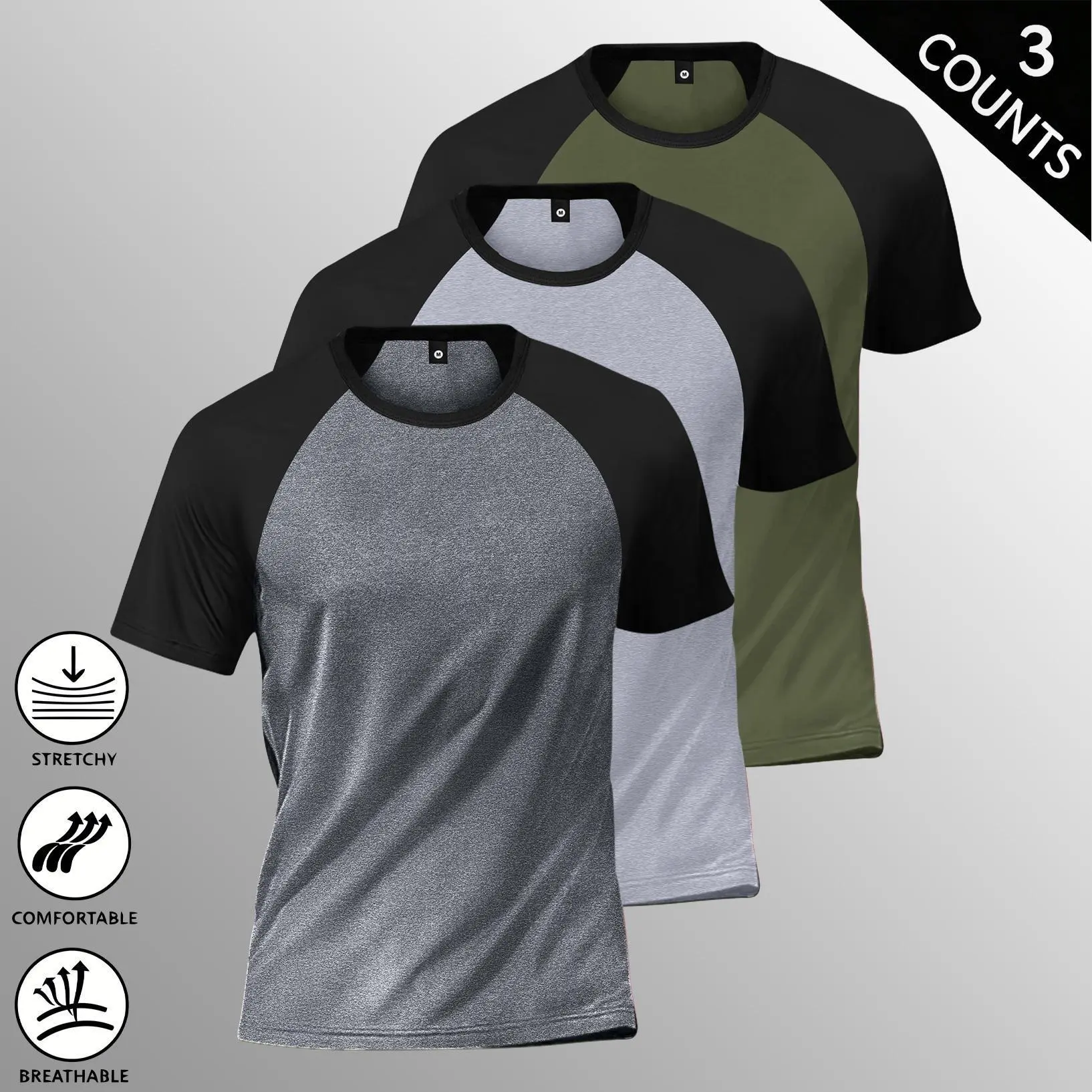 This raglan color-block T-shirt has a clean, modern look with contrasting sleeves. Made from lightweight, comfortable fabric, it’s great for daily wear and easy to match. Also a simple gift option for different occasions.