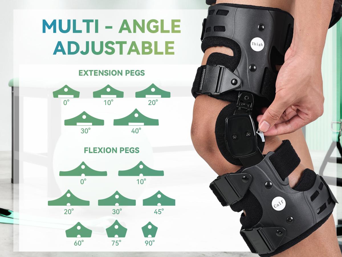 OA Unloader Knee Brace, Adjustable Single Room Decompression Support for Osteoarthritis Knee Pain, Brace for Men Women Recovery,Left or Right,Black,Suitable for daily use