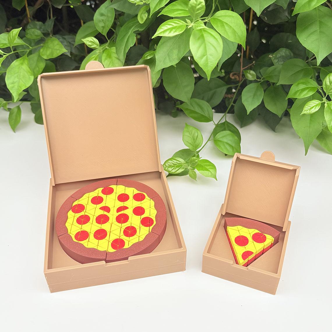 Pizza Box for Mini Pixel Pizza Stress Toys,3D Printed Mini Pizza Puzzle Box