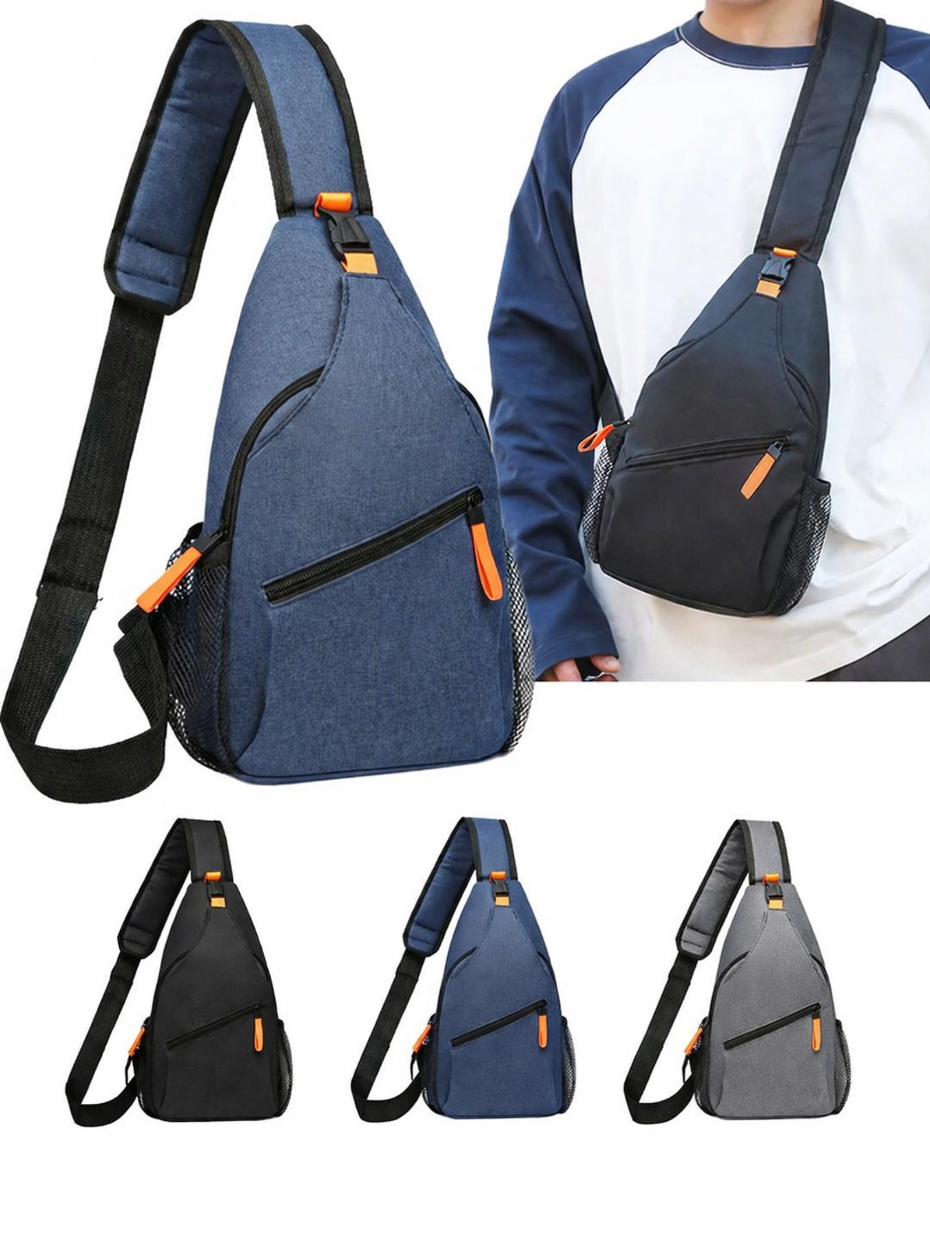 Secure Nylon Sling Bag for Travel, Waterproof Crossbody Chest Pack, Spring 2026 Streetwear Essential, Portable Storage Hack, Must-have.