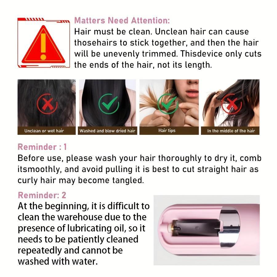 Second Generation Rechargeable Hair Trimmer & Split End Trimmer, Home 2-In-1 Portable Grooming Tool, Electric Hair Trimmer