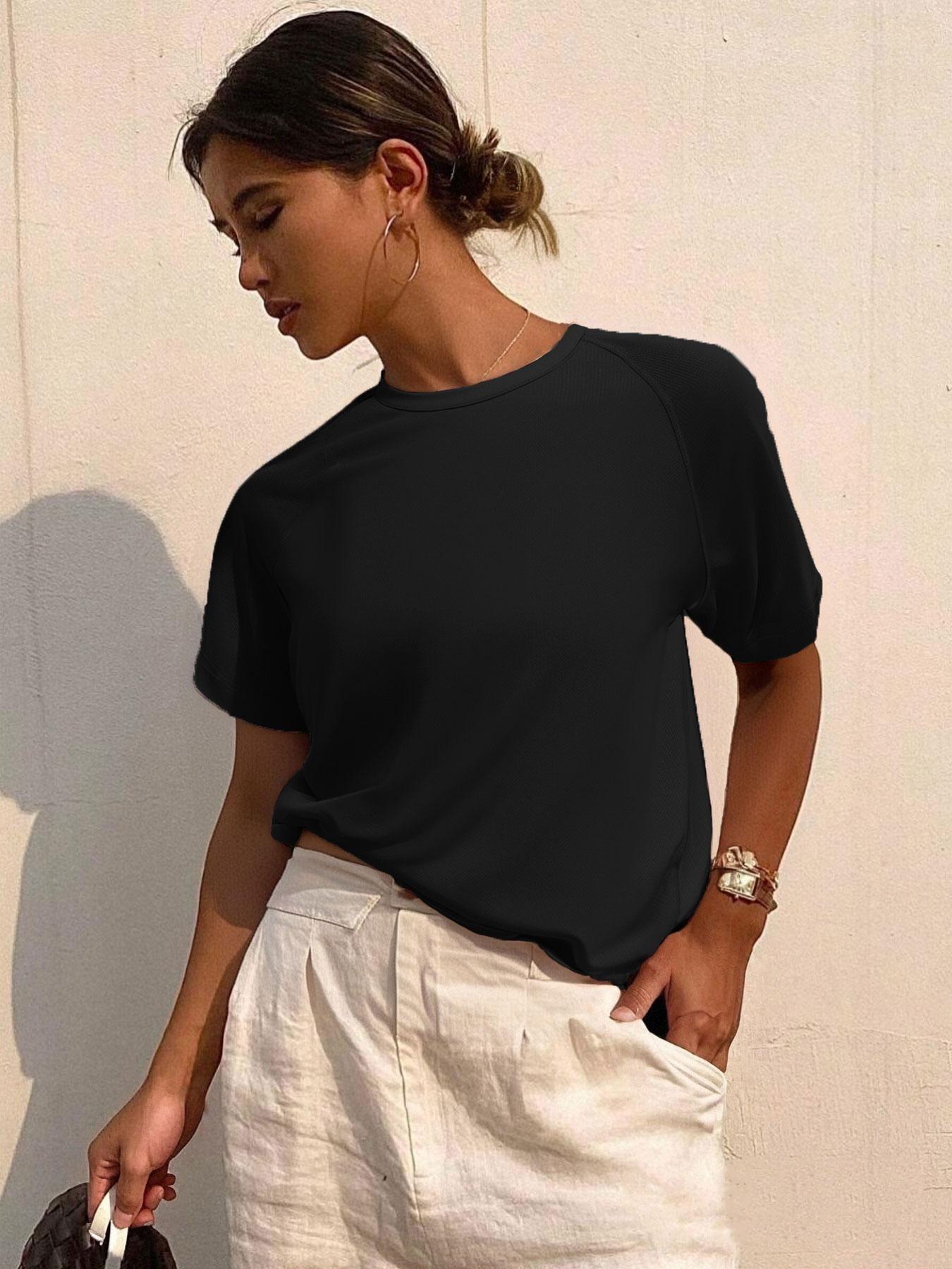 Women's 3-Piece Outdoor Quick-Dry Short Sleeve Running Sports Top, Breathable Lightweight Training Shirt, Summer Gym Yoga Wear