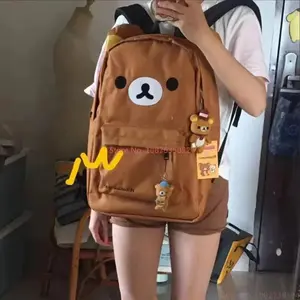 Kawaii Bear Rilakkumas Backpack Large Capacity Backpack Stylish Student School Bag Shoulder Bags Schoolbag Gift