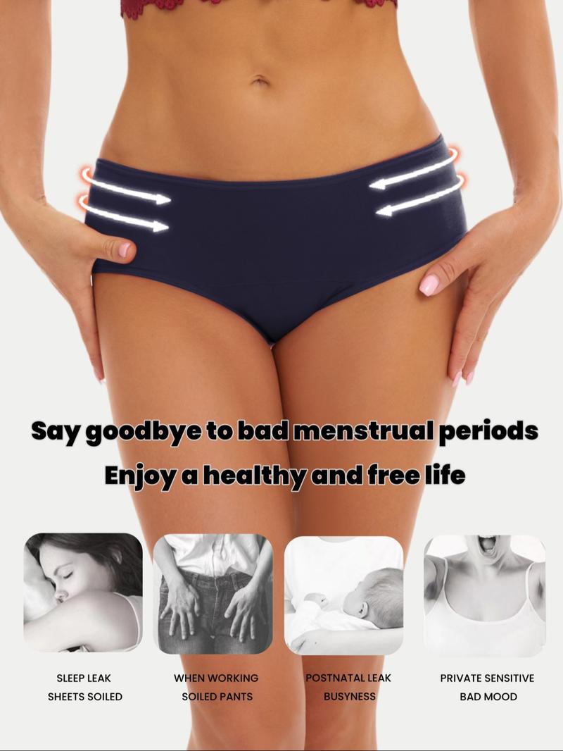 Women's Seamless Period Panties, Comfortable Breathable Leak-Proof Menstrual Underwear,Period Knicker for Daily & Sleep Wear,Essential Style All Seasons for Ladies Lingerie