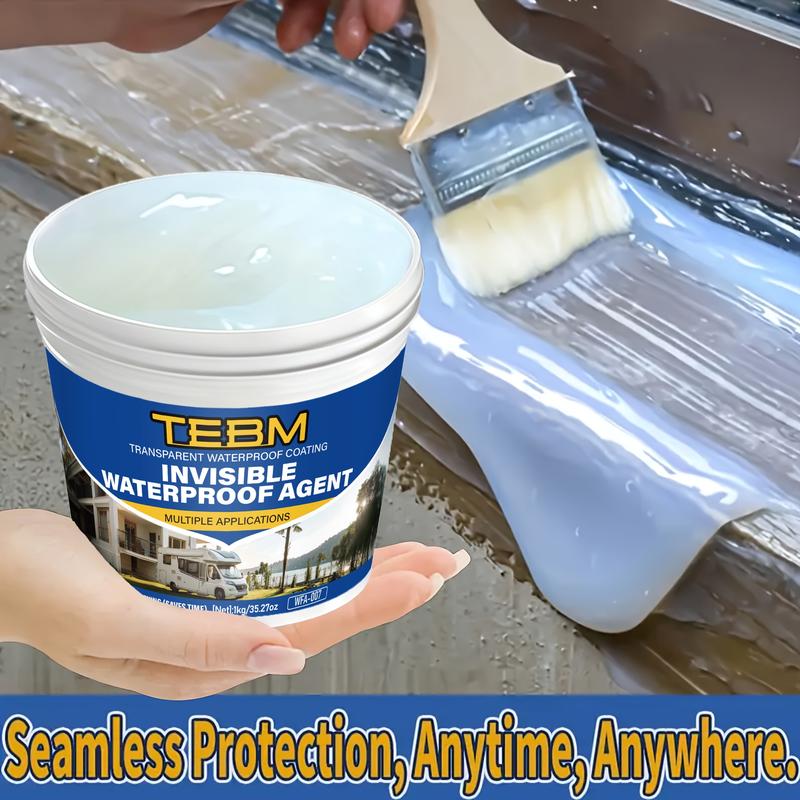 Transparent Invisible Sealing Waterproof Glue, Long Lasting Adhesive, Multi-Functional RV Roof Leak Proof Coating, Effective Waterproof Sealant for Home and RV Leaks Repair
