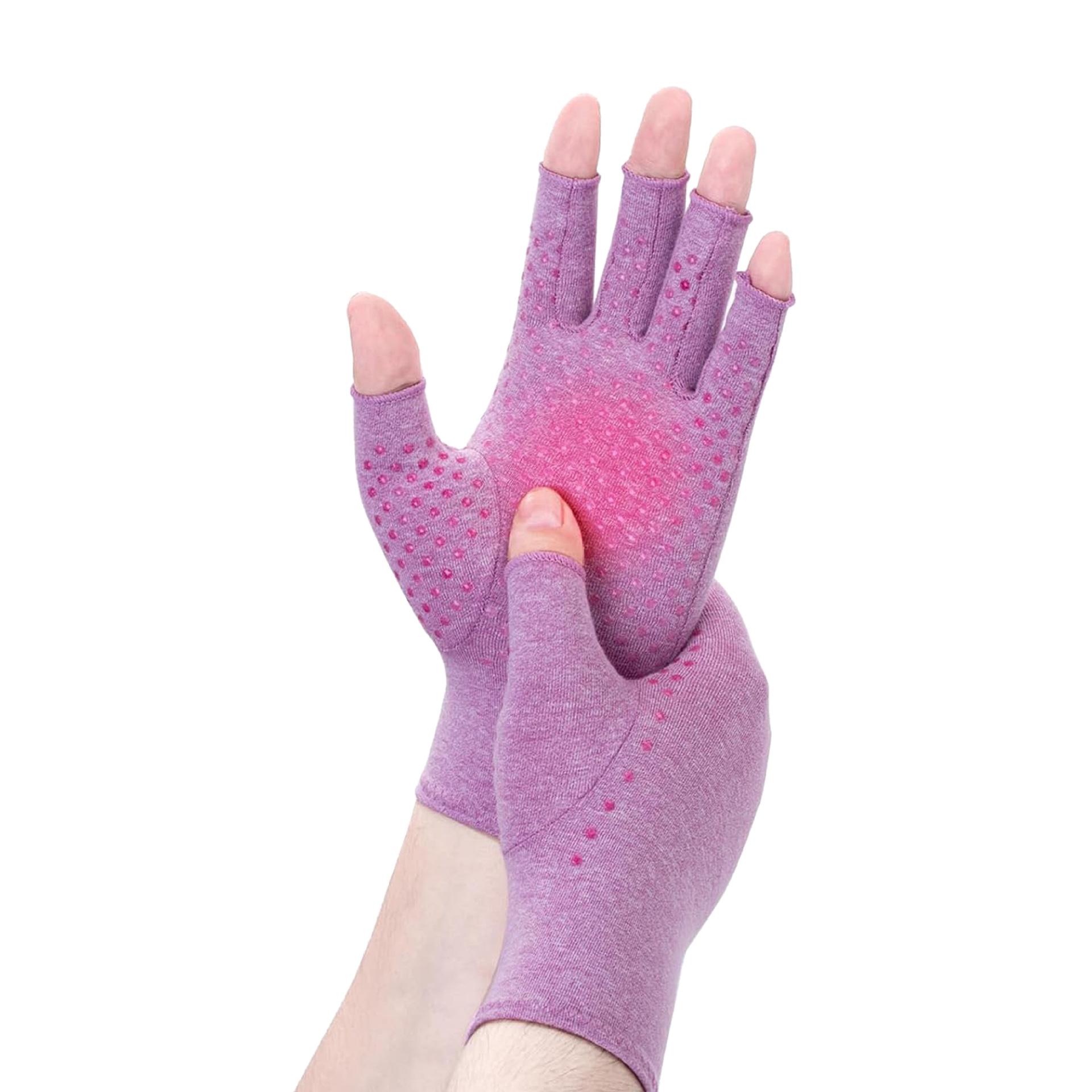 Half-Finger Arthritis Gloves, Compression Support Breathable Material Silicone Palm Anti-Slip, Ideal for Daily Wear, Office Commute, Comfortable and Durable, Durable Construction